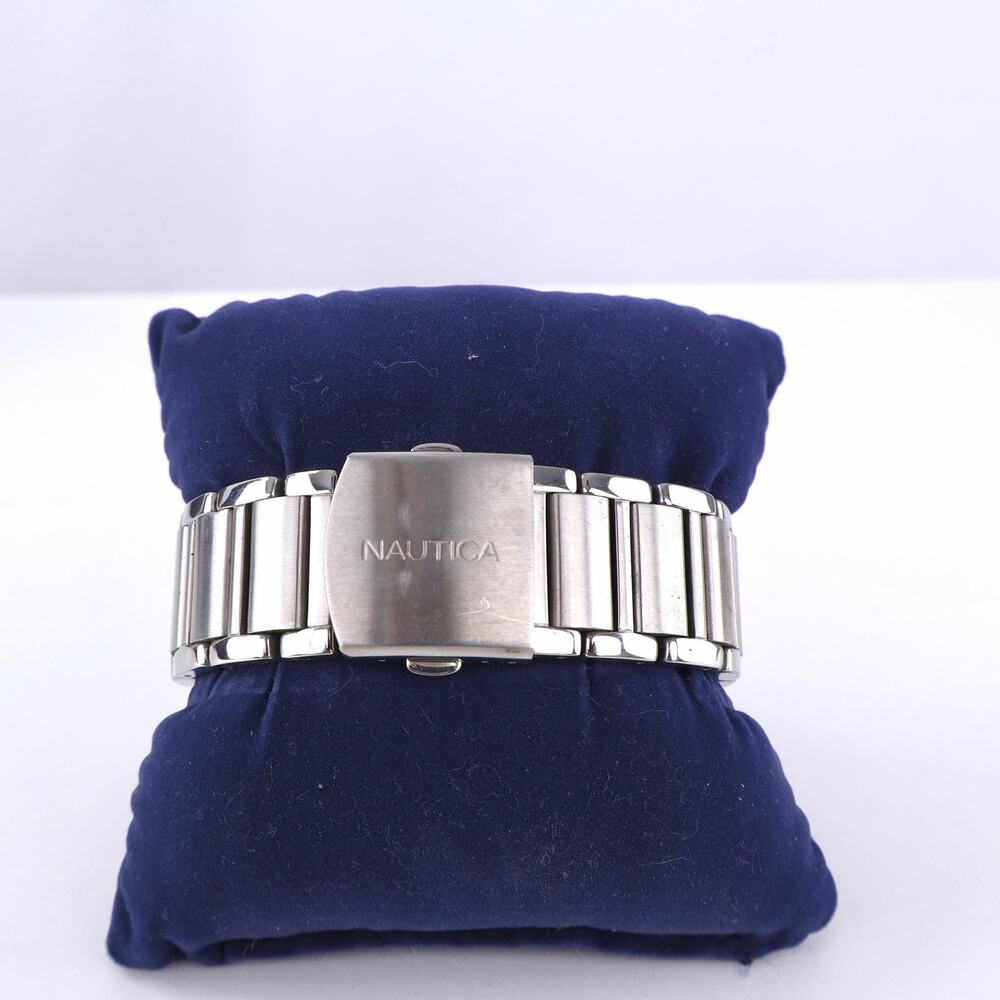 Nautica GMT Watch A16002G Grey Retrograde Date New with Box Stainless Steel - Picture 6 of 8